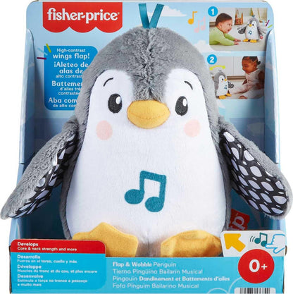 Fisher-Price Flap & Wobble Pingviin - muusikaline kõhuli mänguasi beebile