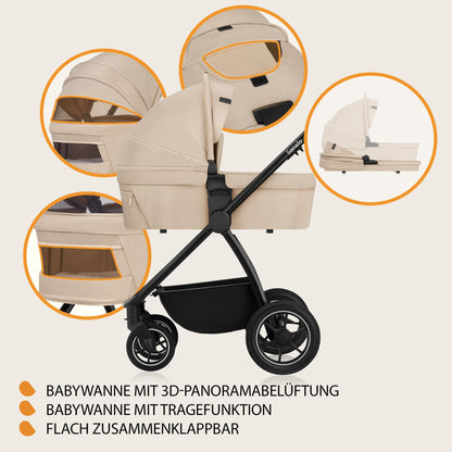 Lionelo MERIL 2-in-1 vanker LO-MERIL 2IN1, beež