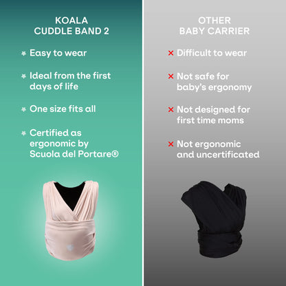Koala Babycare elastne beebikandmislina vastsündinule, kuni 15 kg, beež