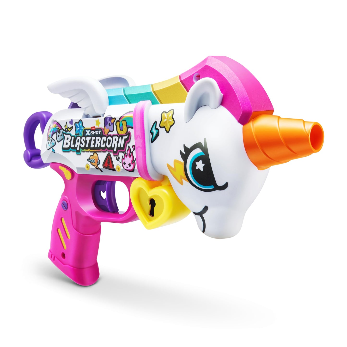 XShot Blastercorn ükssarvikuteemaline mängurelvade komplekt, 2 blastrit ja 32 Air Pocket noolt (36761)
