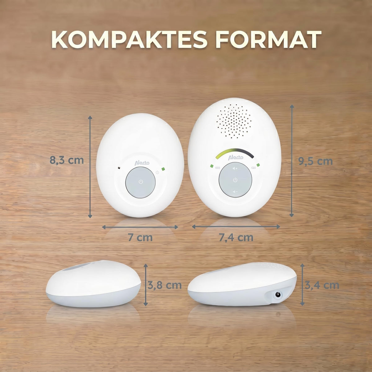 Alecto DBX110 DECT -itkuhälytin, valkoinen