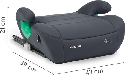 Kikka Boo i-Pop booster iste ISOFIX, i-Size, hall, 22-36 kg, 7-12 a