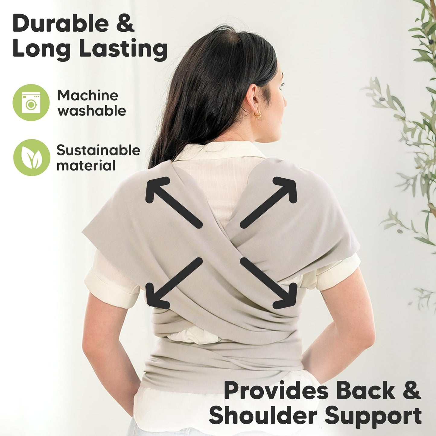 KeaBabies beebikandelina Original – ergonoomiline, stone gray (vastsündinust väikelapseni)
