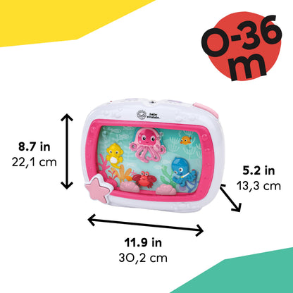 Baby Einstein Sea Dreams Soother akvaarium muusikaline öölamp ja voodimänguasi beebidele, roosa
