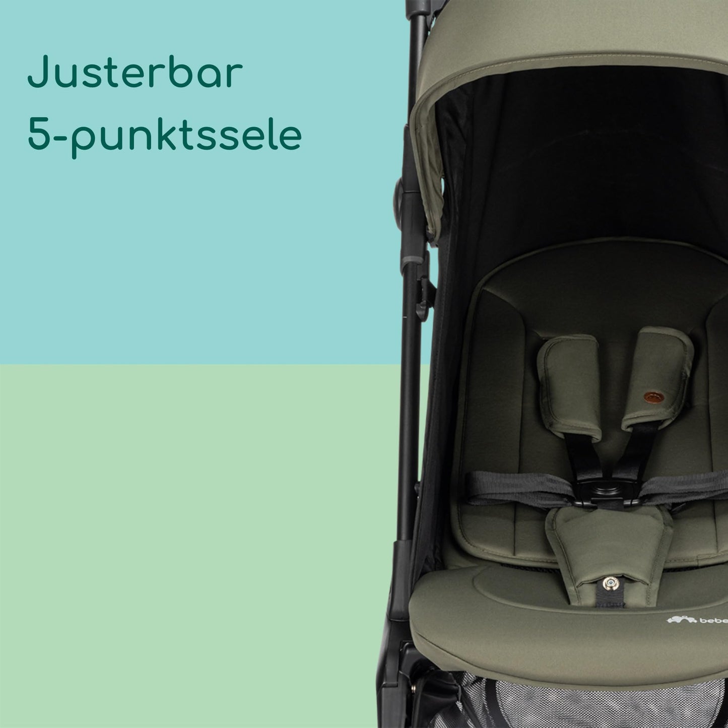 Bebeconfort Zephir kerge ja kompaktne reisikäru, 0–4 a, Mineral Green