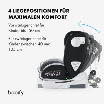 Babify Onboard 360° pöörlev turvatool 40–150 cm i-Size ISOFIX, hall