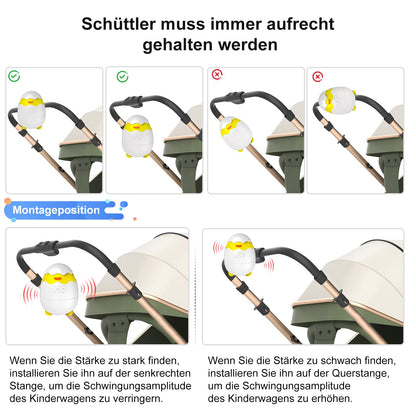 Robofun vankrikiigutaja beebile, 5 kiirust, USB-C laetav, kollane
