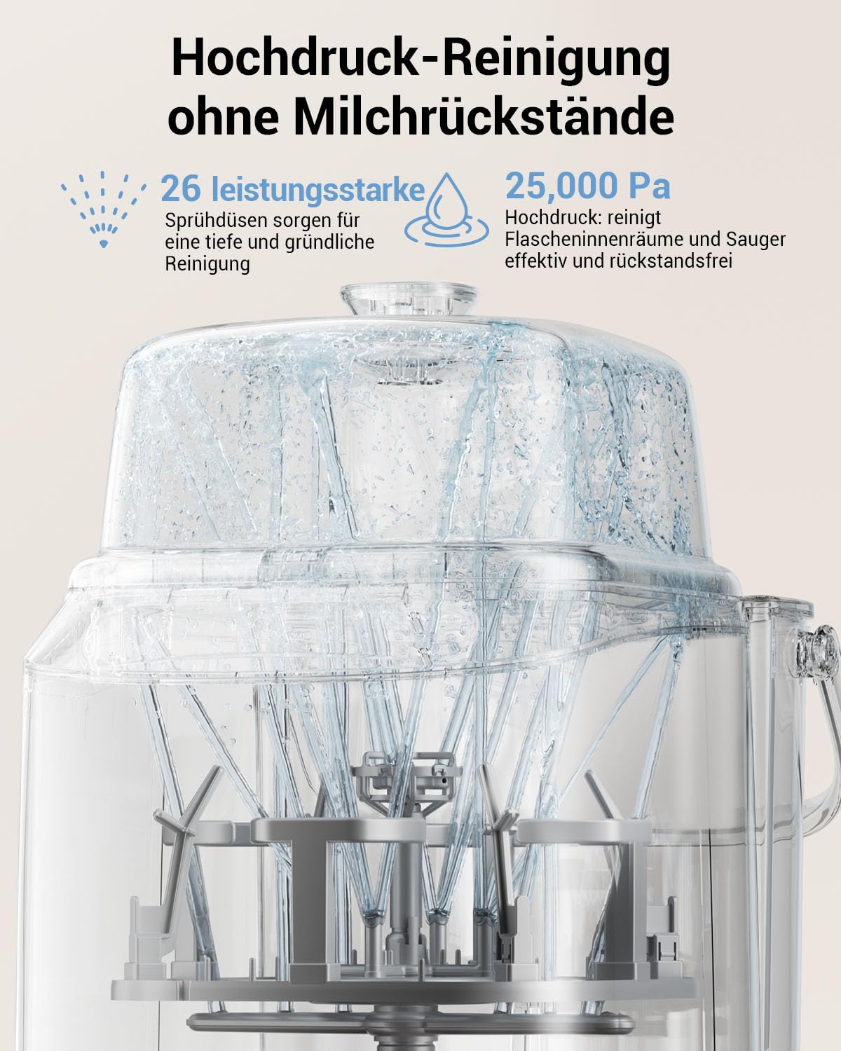 Bear Bottle Washer Pro pudelipesumasin, sterilisaator ja kuivati, 4-ühes, 90 tabletti
