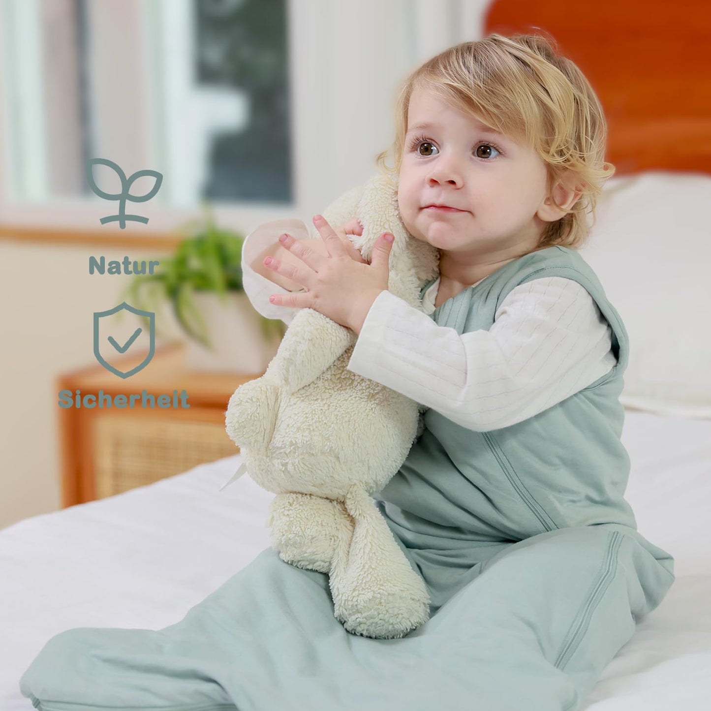 Mosebears beebi magamiskott 2.5 TOG, bambuskiud, Calm Sage, L (18–36 kuud)
