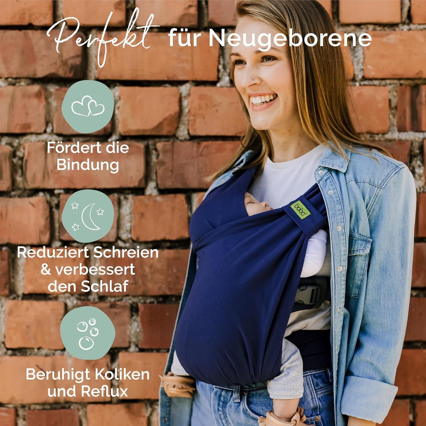 Boba Bliss 2-ühes beebikandekott, mereväesinine, vastsündinust kuni 16 kg
