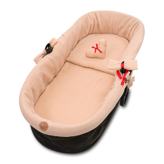 Totsy Baby musliinkangast vankrikomplekt, 3-osaline, karamellipruun