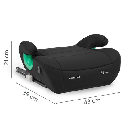 KikkaBoo i-POP i-Size turvatooli istmekõrgendus ISOFIX-iga 125–150 cm (22–36 kg), must