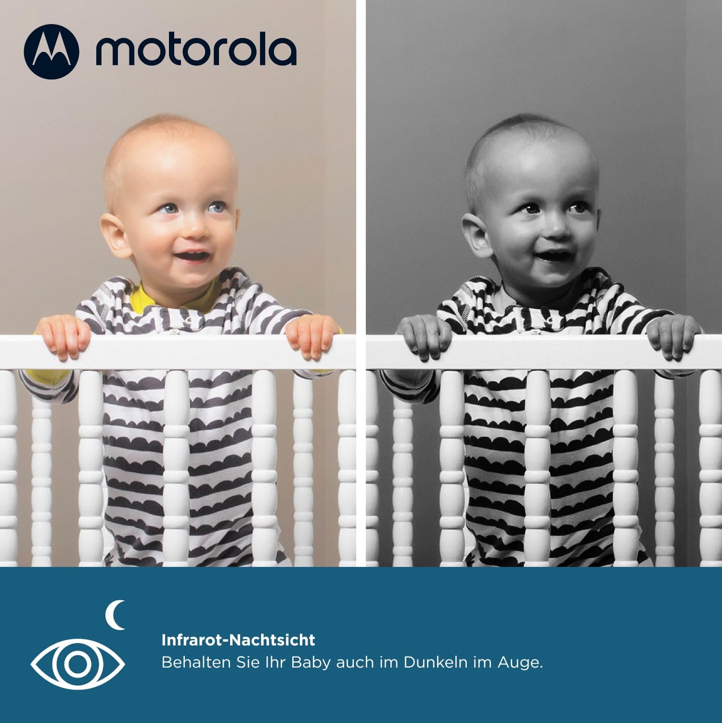 Motorola Nursery VM483 beebimonitor 2,8-tollise kaamera, öönägemise ja temperatuurinäiduga