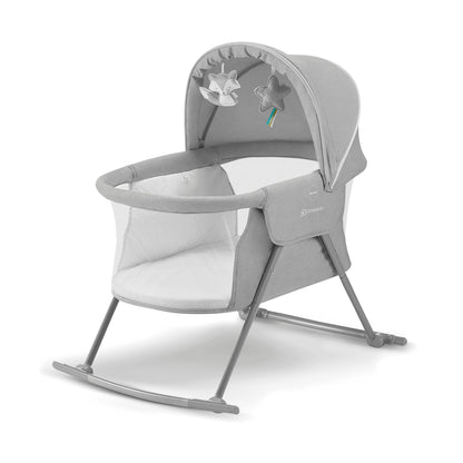 Kinderkraft LOVI 3-ühes beebihäll ja reisivoodi, hall (0–9 kg)
