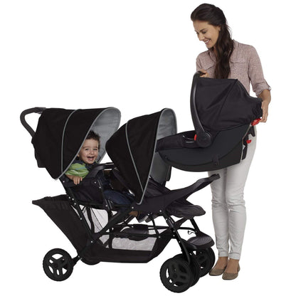 Graco Stadium Duo kahekohaline jalutuskäru Black/Grey, 0-15 kg, kokkupandav