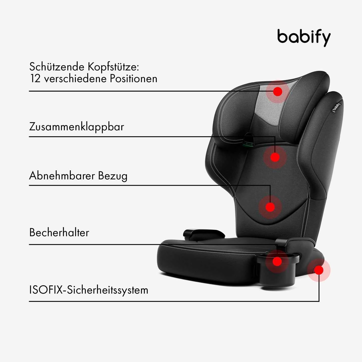 Babify Urban turvatool 15-36 kg, Isofix, i-Size, must