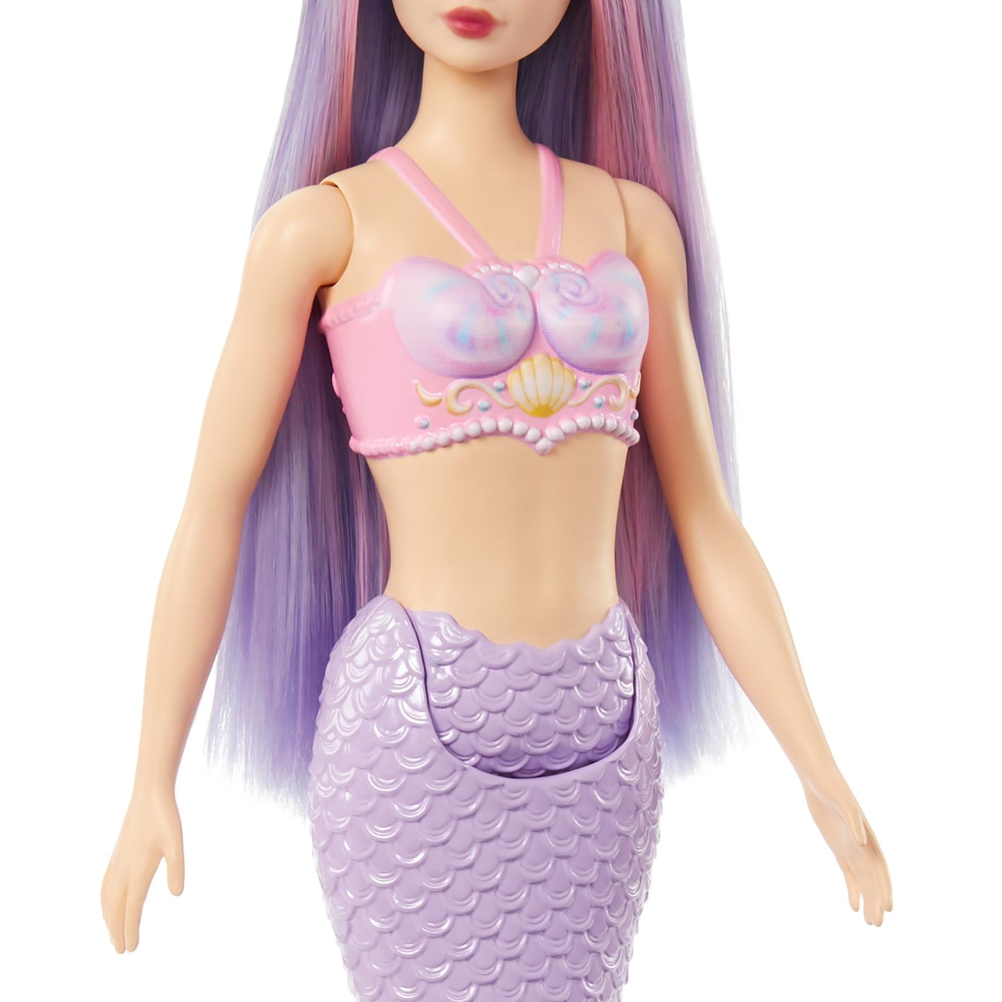 Barbie merineitsiga nukk lavendlililla saba ja roosakas-lilla juuksevärviga