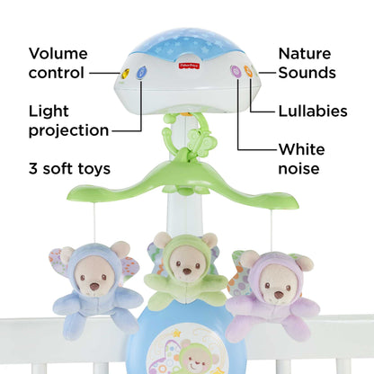 Fisher-Price Butterfly Dreams 3-ühes voodikarussell