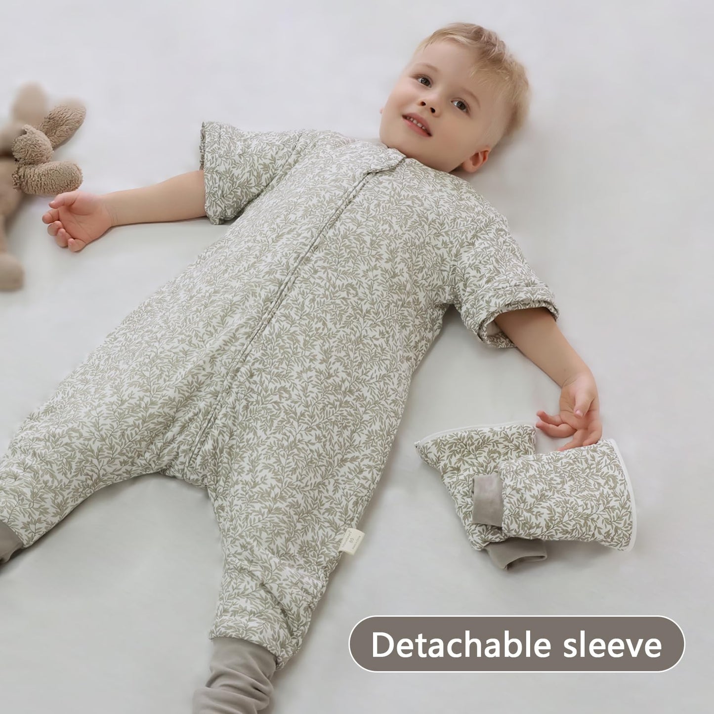 Mosebears jalgadega magamiskott 2.5 TOG, eemaldatavad varrukad, Leaf, 18–36 kuud