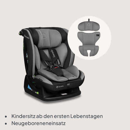 Lionelo Aart i-Size turvatool 40-150 cm, turvavööga kinnitatav, hall