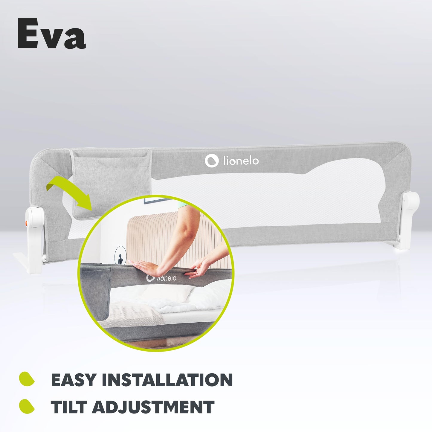Lionelo Eva universaalne voodipiire 150 × 42 cm, hall