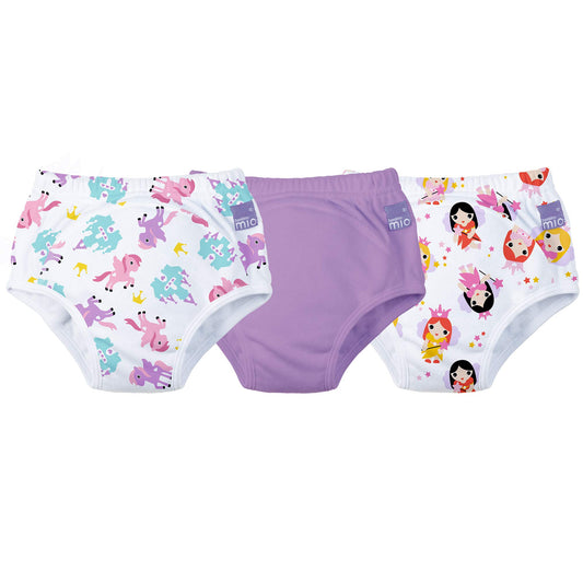 Bambino Mio potitreeningupüksid 3 tk, ükssarvik/lilla