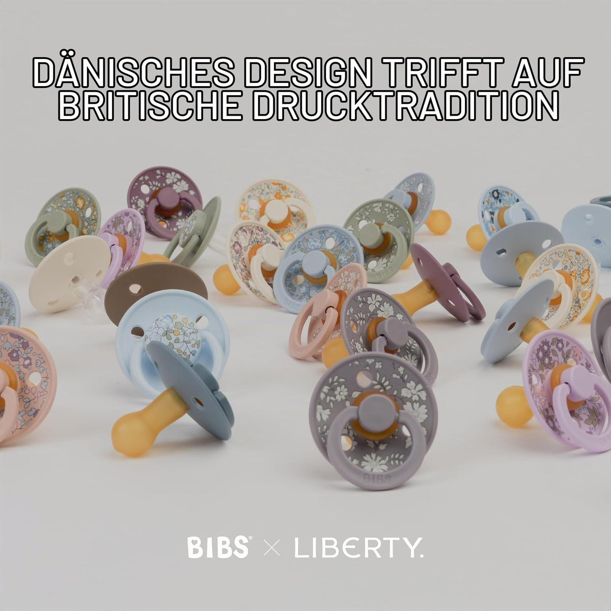Bibs tutti x Liberty De Lux Eloise Baby Blue, 0+, 2 kpl