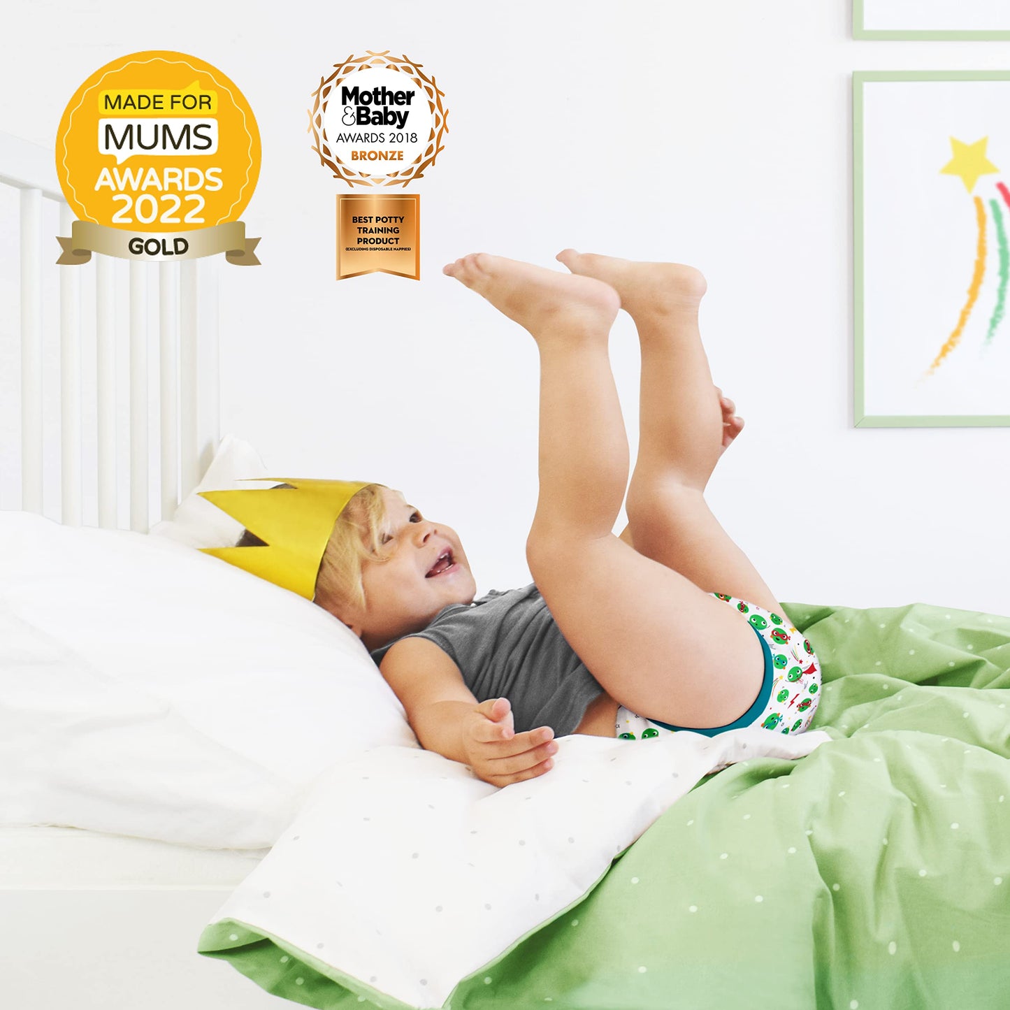 Bambino Mio potitreeningupüksid 3 tk, valge
