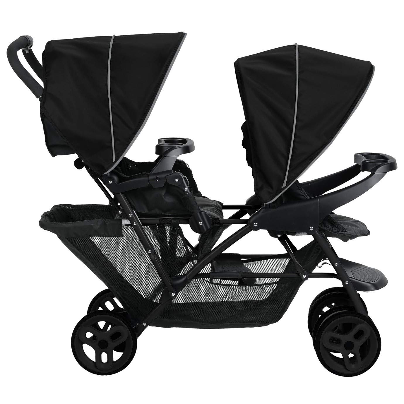 Graco Stadium Duo kahekohaline jalutuskäru Black/Grey, 0-15 kg, kokkupandav