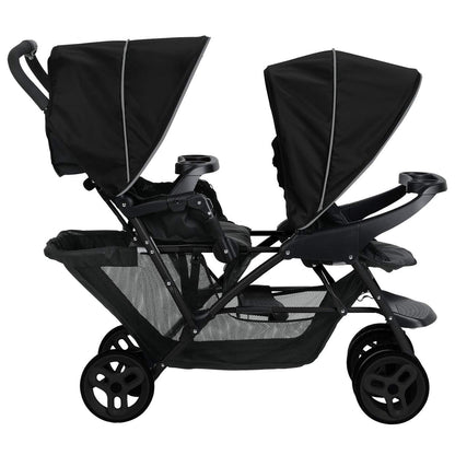 Graco Stadium Duo kahekohaline jalutuskäru Black/Grey, 0-15 kg, kokkupandav