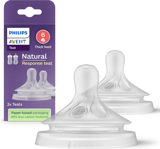 Philips Avent Natural Response lutipudeli lutt Flow 6 (ultra kiire), 6+ kuud, 2 tk