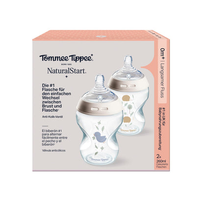 Tommee Tippee Natural Start koliikinesto-tuttipullo 260 ml, 2 kpl, 452021