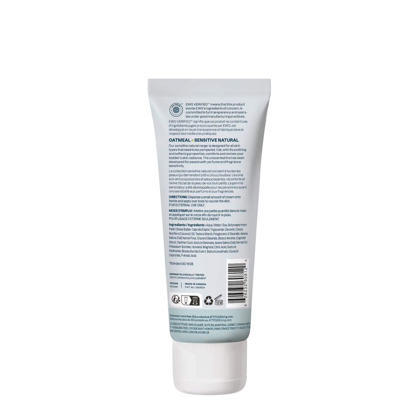 ATTITUDE Sensitive niisutav kreem beebile lõhnatu 200 ml