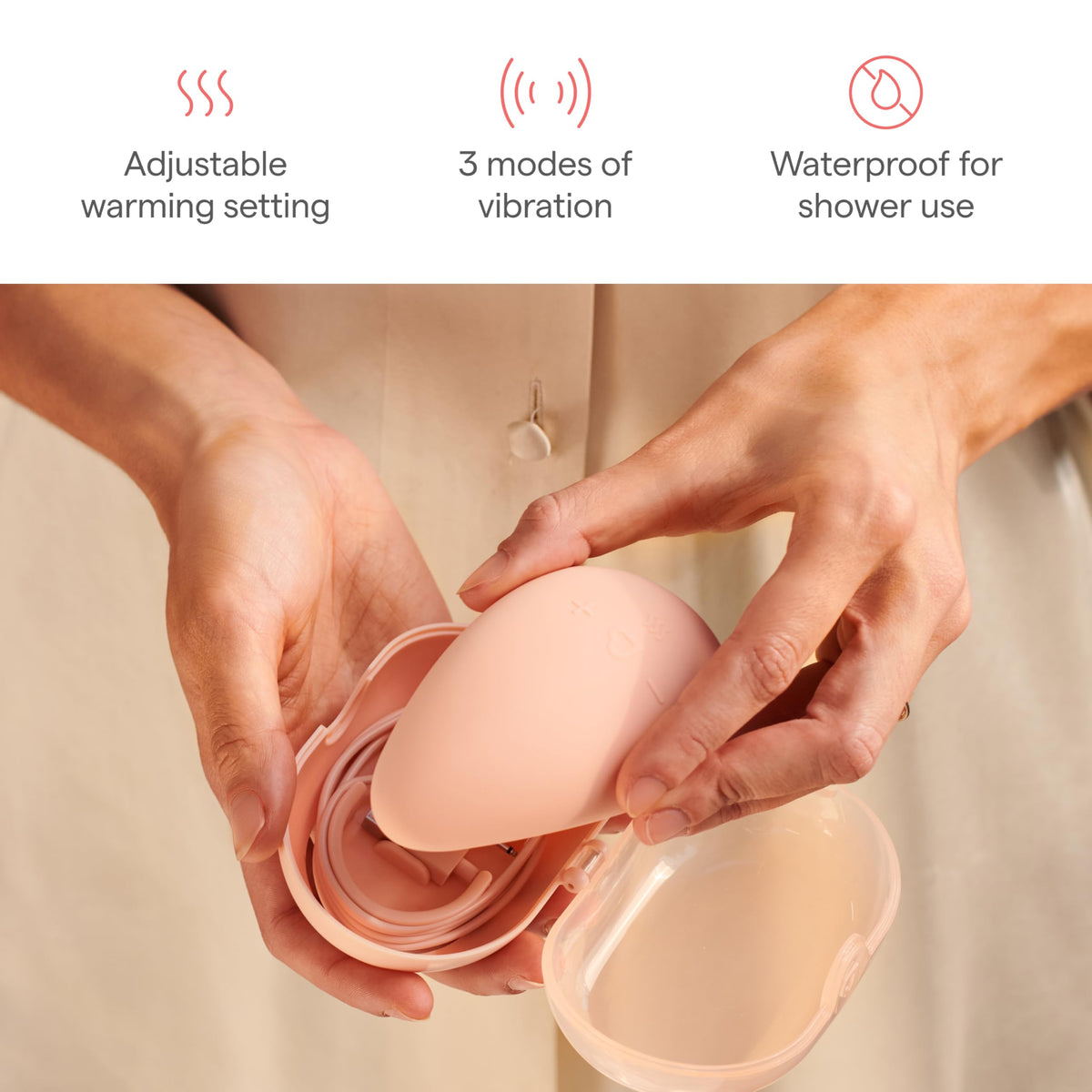 Munchkin Warm Touch laktatsioonimasseerija kuumuse ja vibratsiooniga, vanaroosa (Dusty Rose)