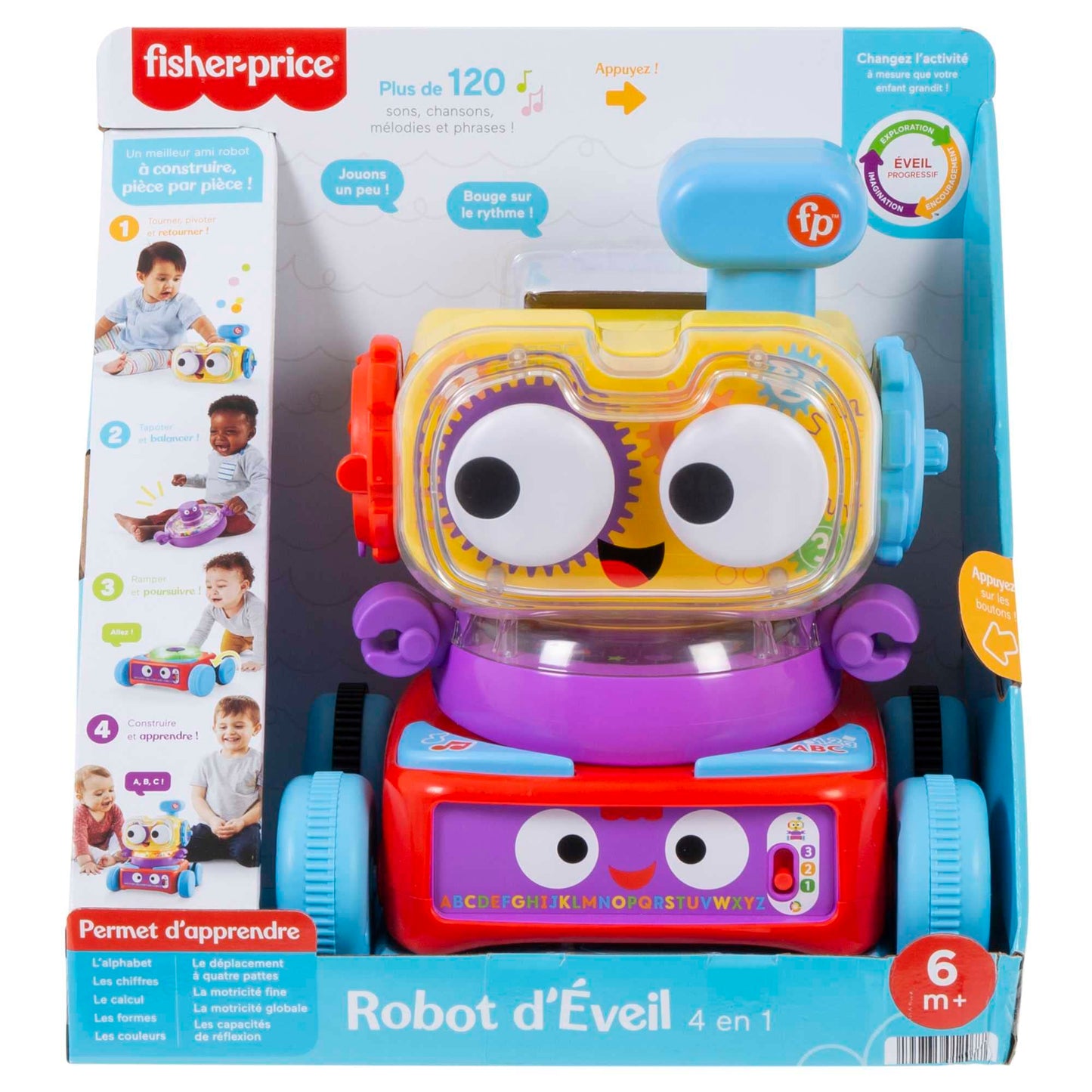 Fisher-Price 4-ühes õpperobot Linus (prantsuse keel), alates 6. elukuust – HCK38