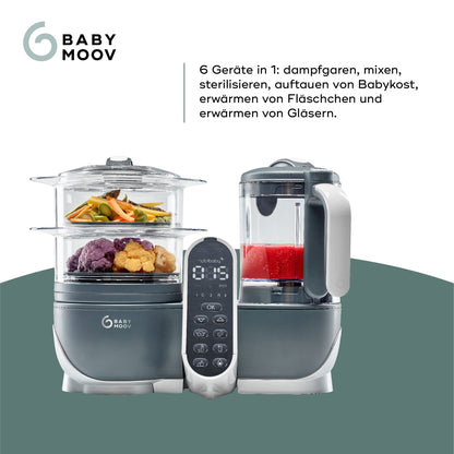Babymoov Nutribaby Plus 6-ühes toidutegija, 2200 ml, Industrial Grey