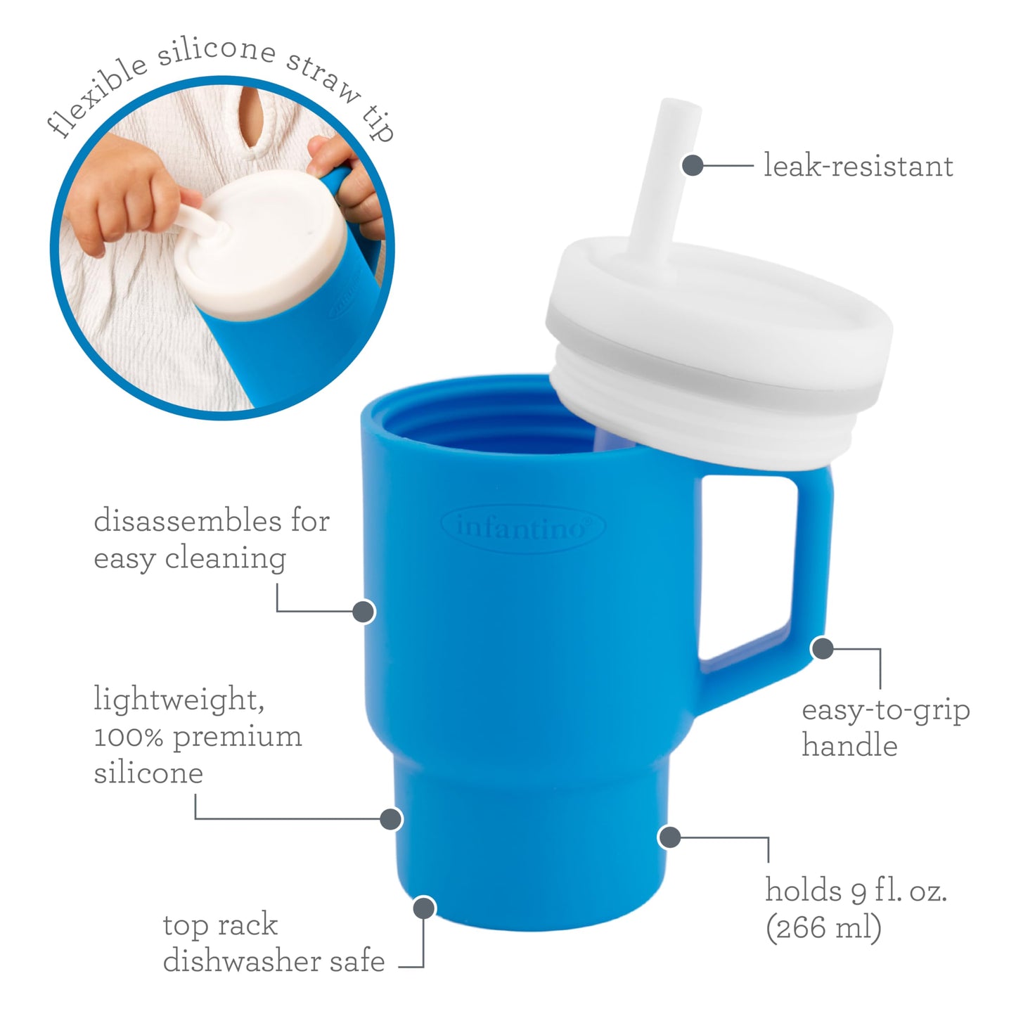 INFANTINO My 1st Tumbler minitass 255 ml, Ocean