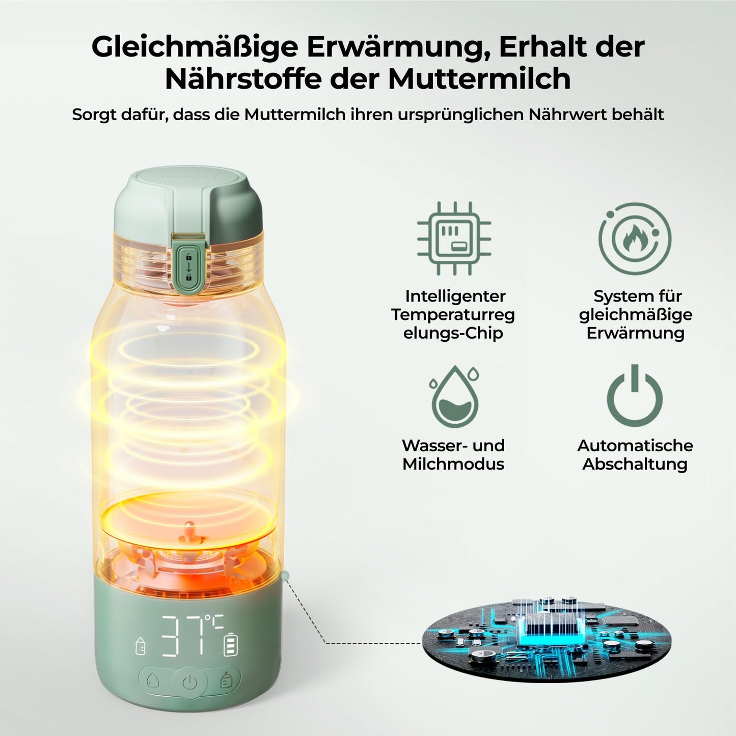 Momcozy MW05 kaasaskantav pudelisoojendaja, 500 ml