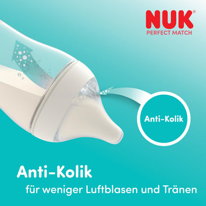 NUK Perfect Match lutipudeli lutt 0+, väike, 2 tk