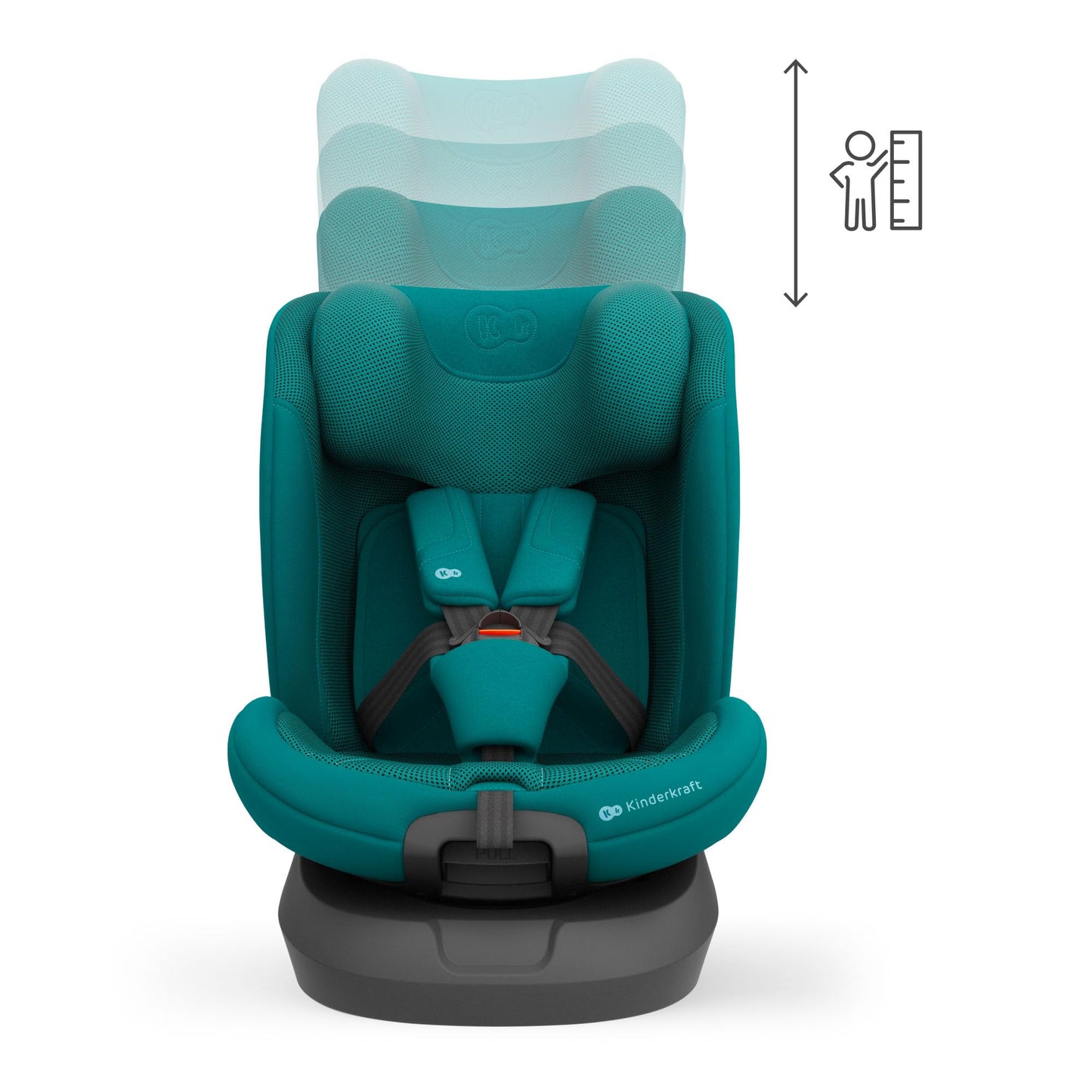 Kinderkraft I-Grow 2 PRO turvatool 40–150 cm, 360° pöörlev, Isofix, roheline