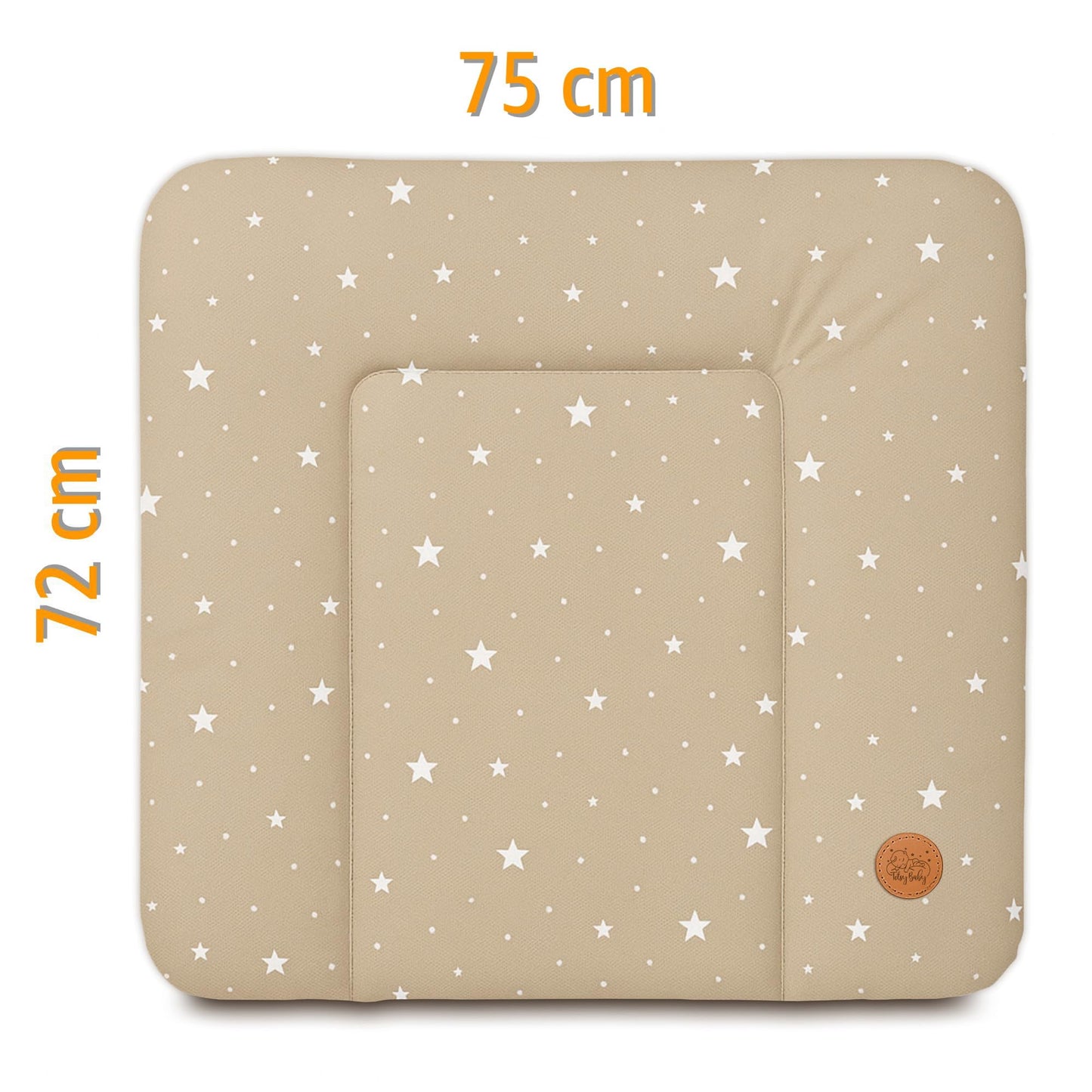Totsy Baby mähkimisalus 75 × 72 cm, veekindel, beež valgete tähtedega