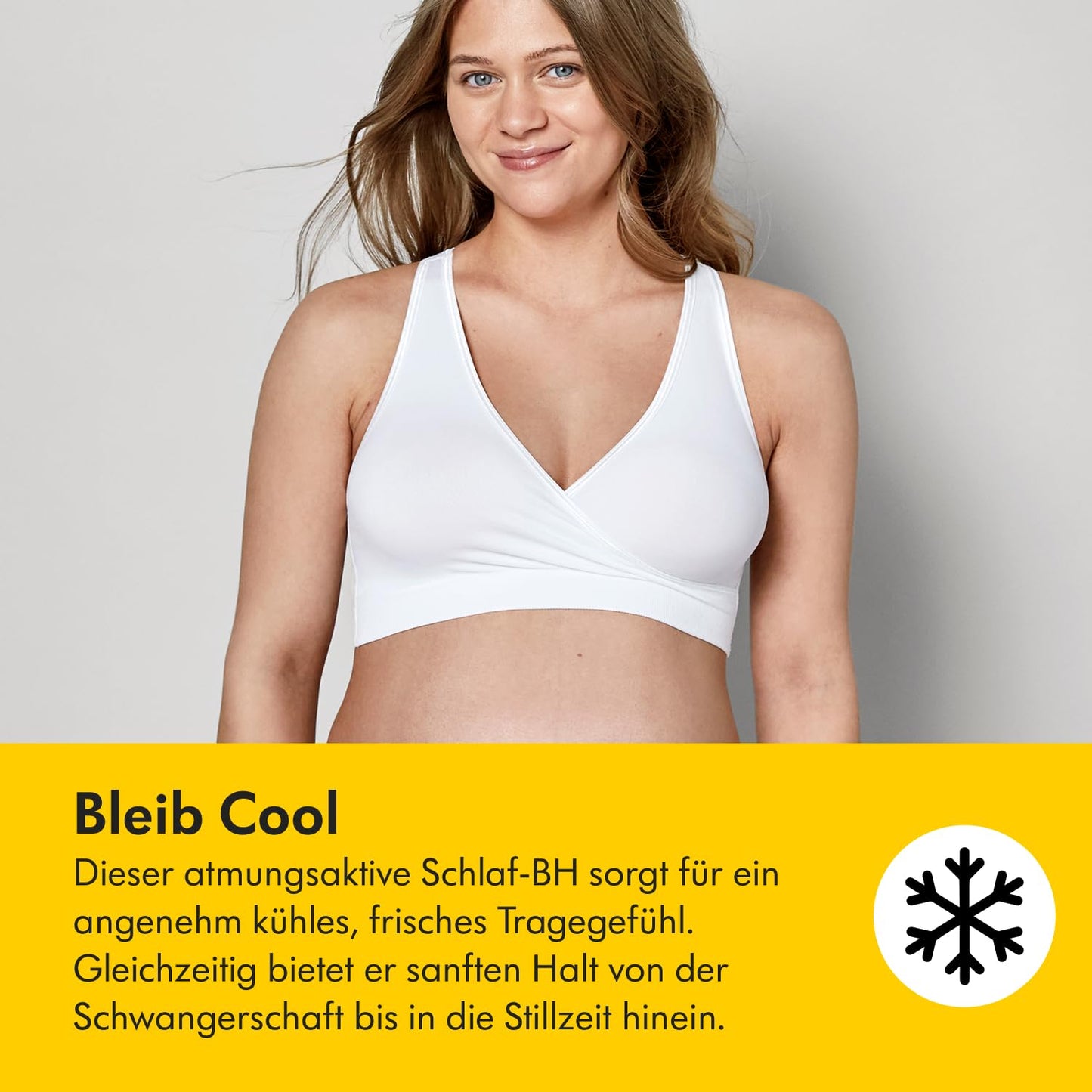 Medela Keep Cool Sleep õmblusteta rinnahoidja, valge, suurus M, rasedus- ja imetamisrinnahoidja, mudel 101044261