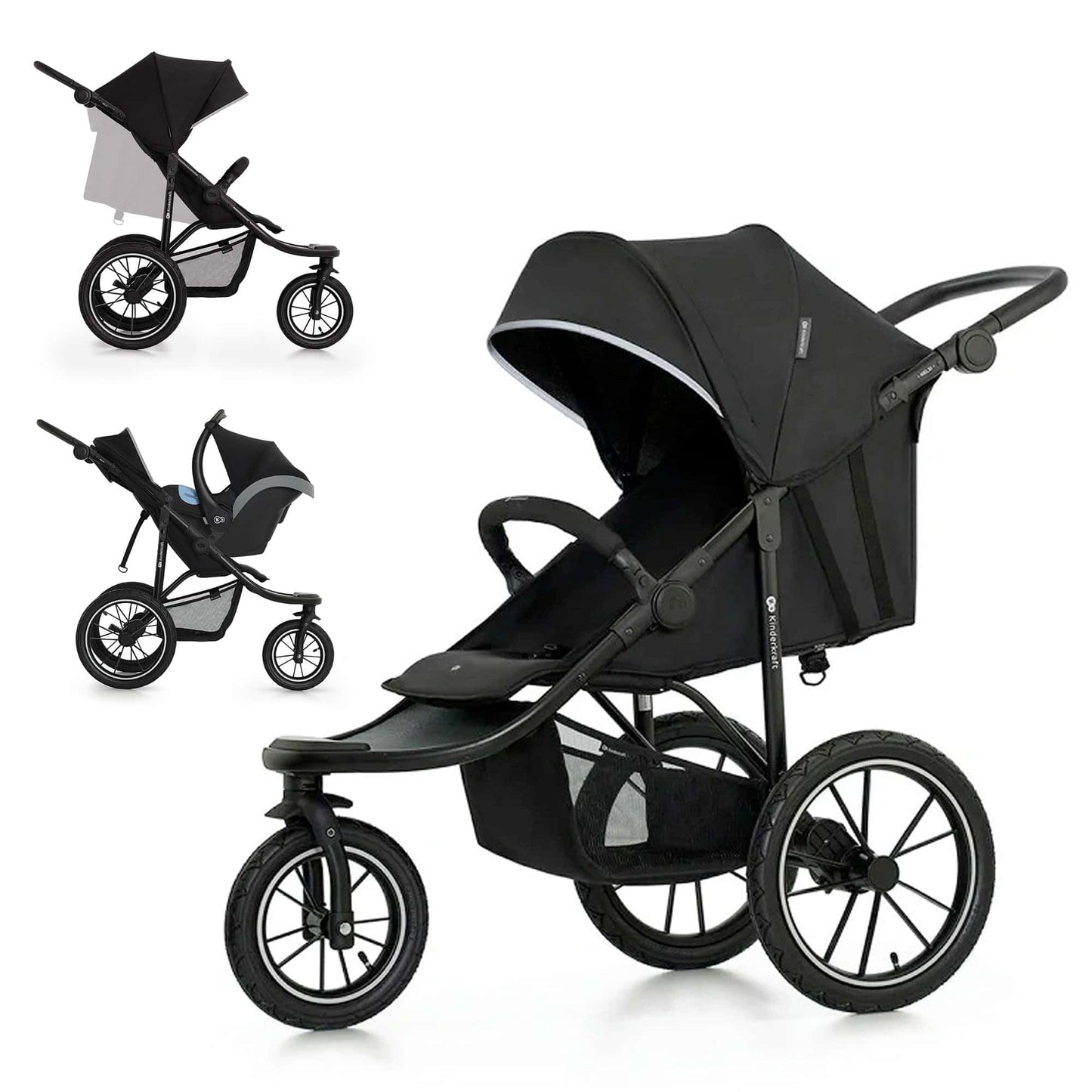 Kinderkraft HELSI 2 jooksukäru kuni 22 kg – must