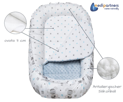 Medi Partners beebipesa Babynest Teddybär, 100 x 60 x 15 cm, vastsündinule