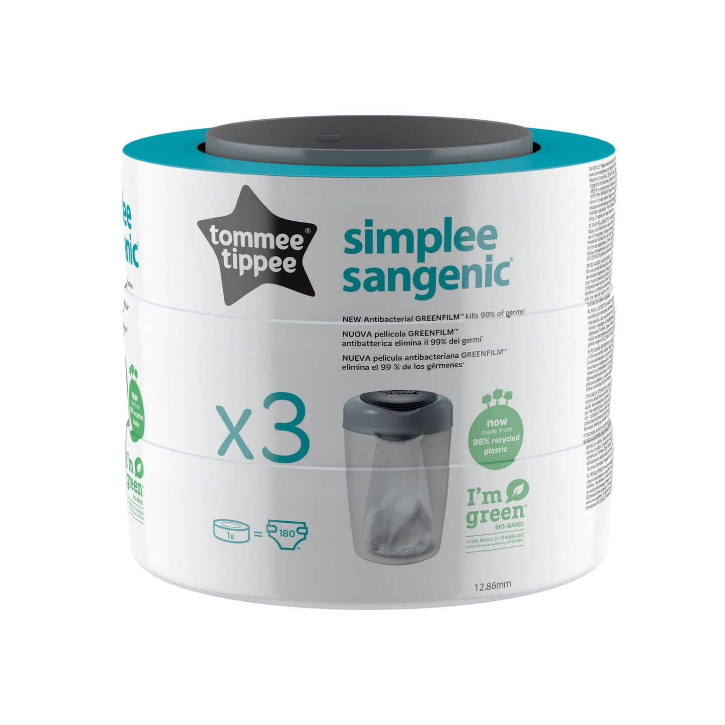 Tommee Tippee Simplee Sangenic täitekassetid mähkmekonteinerile, 3 tk