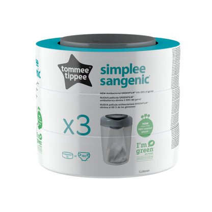 Tommee Tippee Simplee Sangenic täitekassetid mähkmekonteinerile, 3 tk