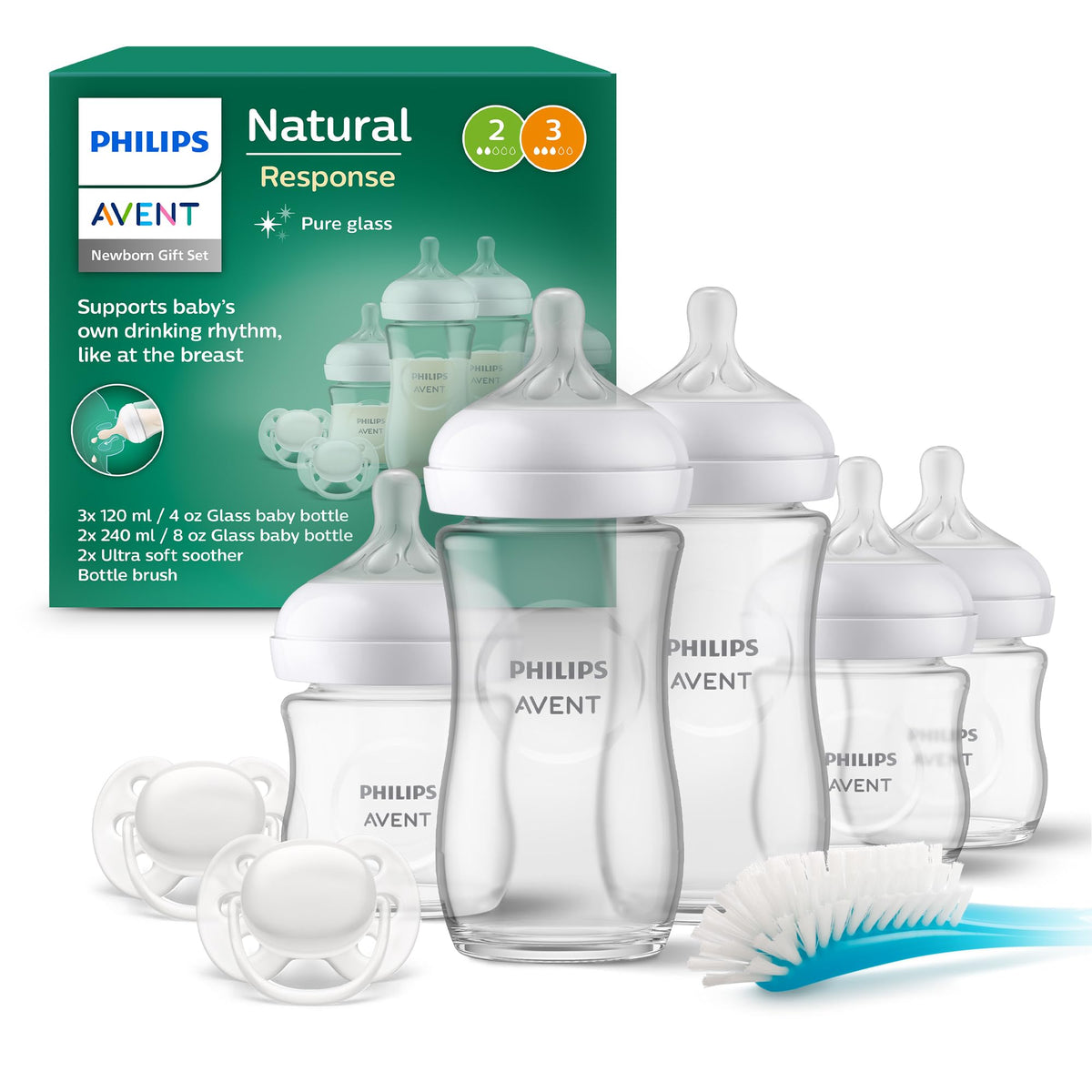 Philips Avent Natural Response lasisten tuttipullojen setti