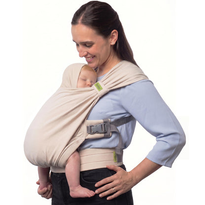 Boba Bliss -hybridikantoliina ilman sitomista, luomupuuvilla, harmaanbeige (Organic Stone), 3–15 kg