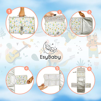 ESYBABY XL kokkupandav mähkimisalus 5 taskuga