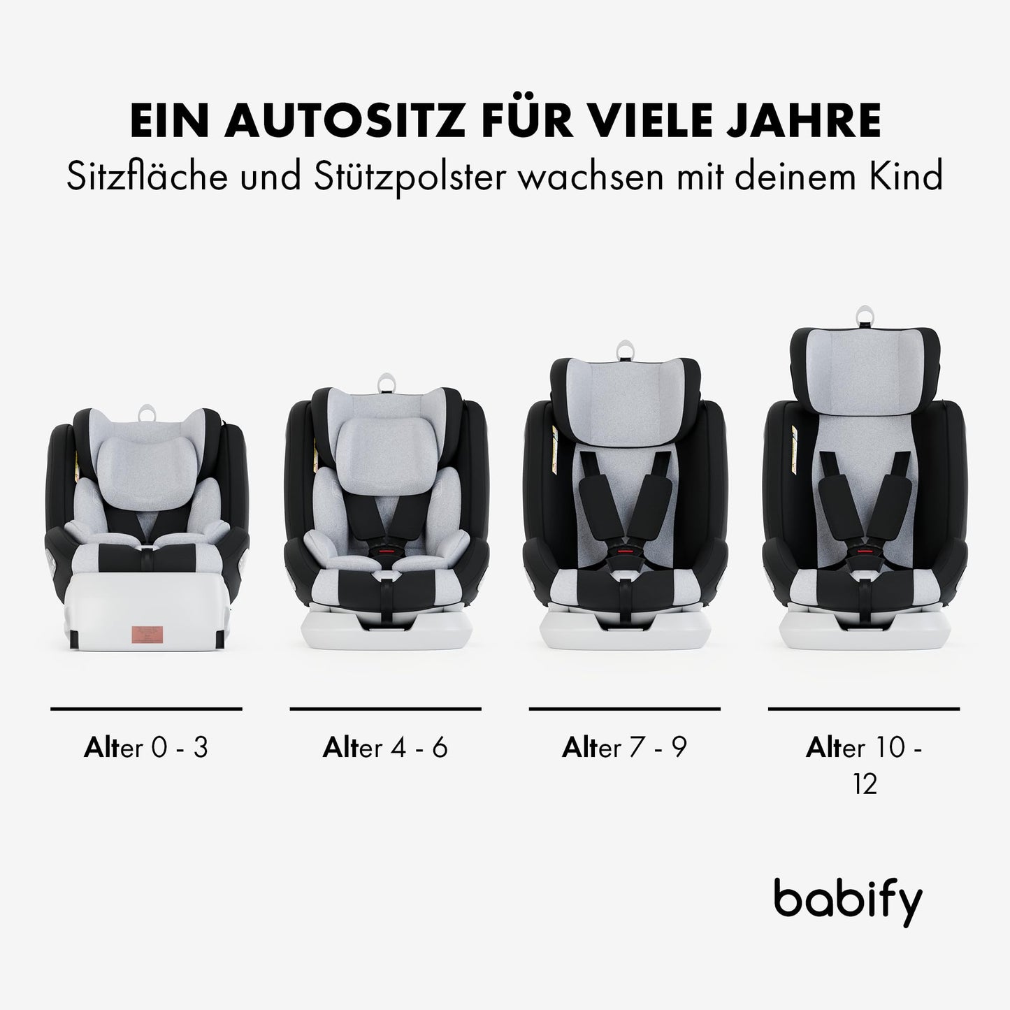 Babify Onboard 360° pöörlev turvatool 40–150 cm i-Size ISOFIX, hall